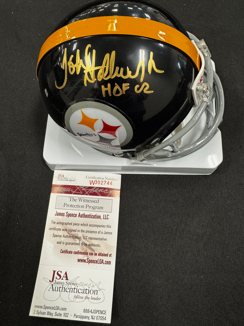 John Stallworth Signed Autographed Inscribed Mini Helmet JSA
