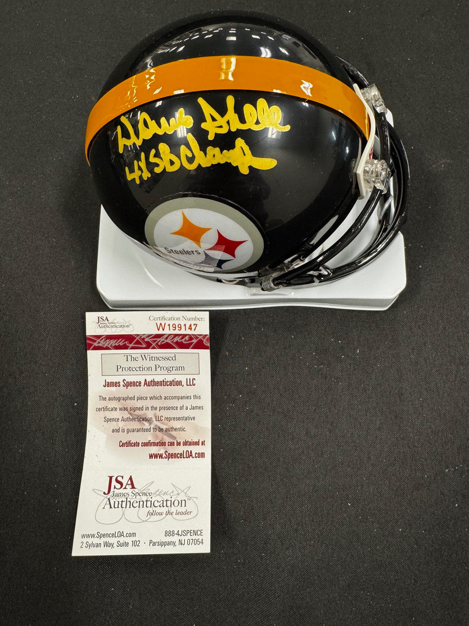 Donnie Shell Signed Autographed Inscribed Mini Helmet JSA