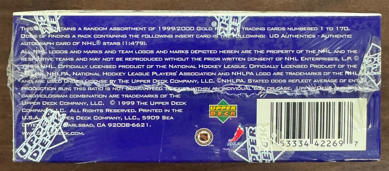 1999/00 Upper Deck Gold Reserve Hockey Box Factory Sealed