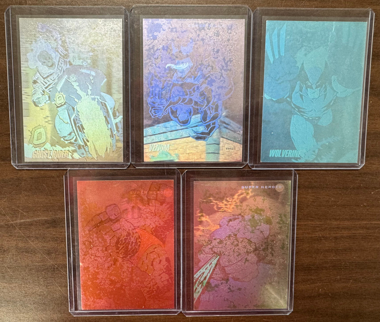 1992 Impel Marvel Universe Series 3 Hologram Complete Set (5) Poor