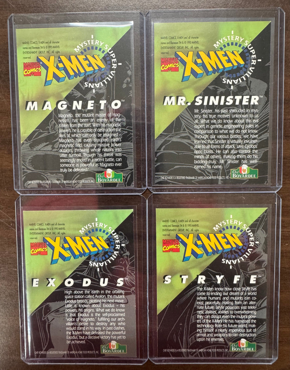 1995 Marvel Comics Chef Boyardee Mystery Pack Complete Set (4) NM