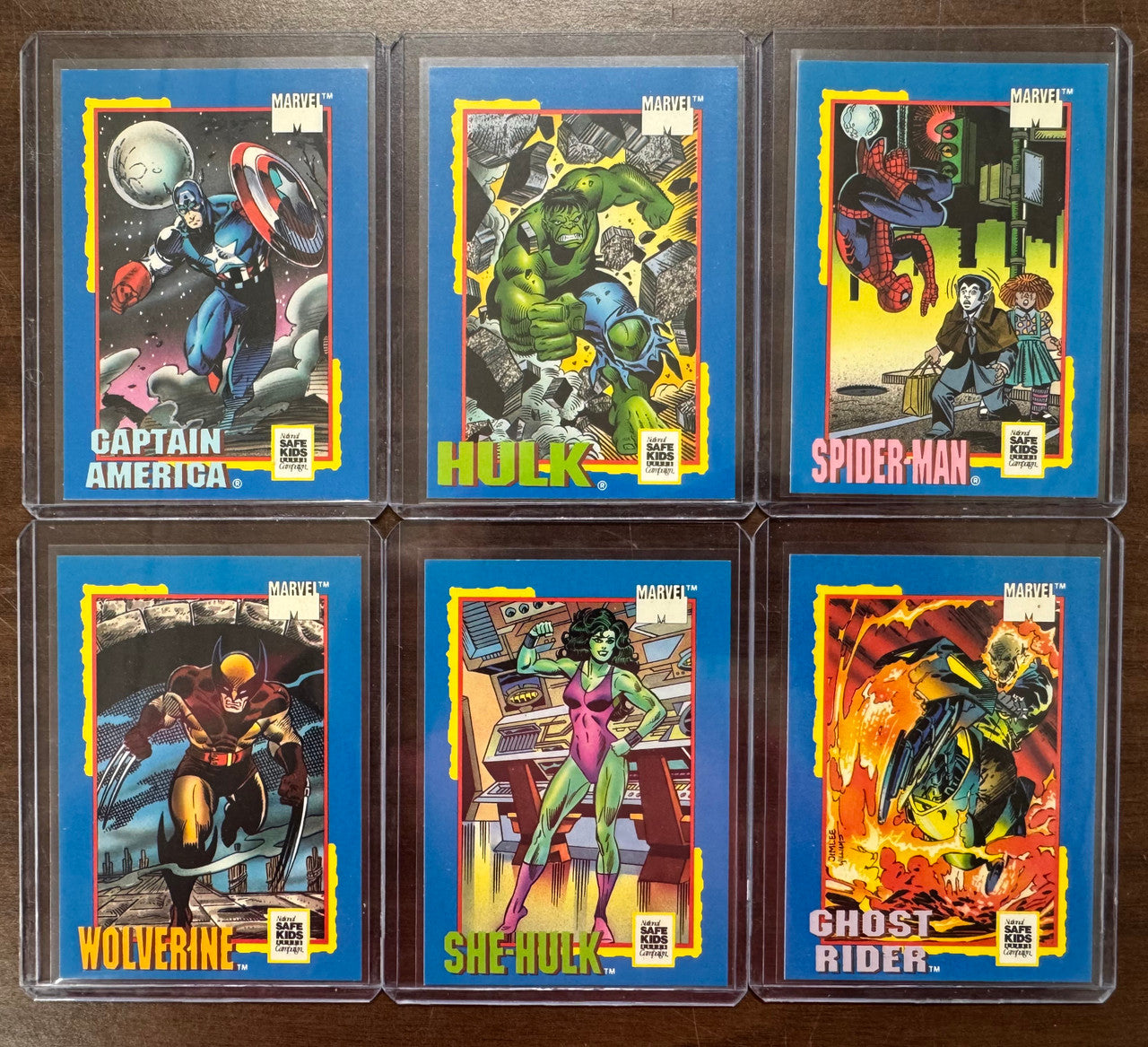 1991 Impel Marvel Universe Trading Card Treats Complete Set (6) NM