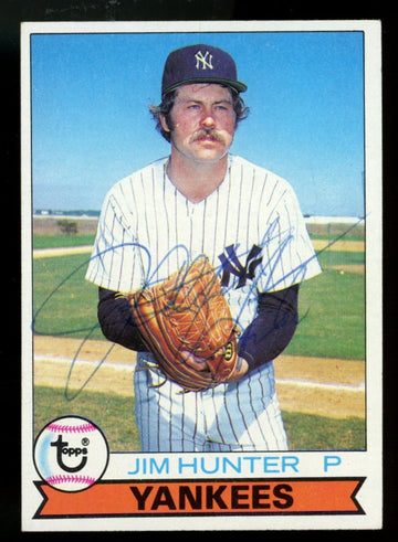 1979 Topps Jim "Catfish" Hunter #670 Signed Autographed Card JSA
