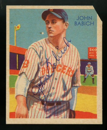 1935 National Chicle John Babich #82 Signed Autographed Card JSA
