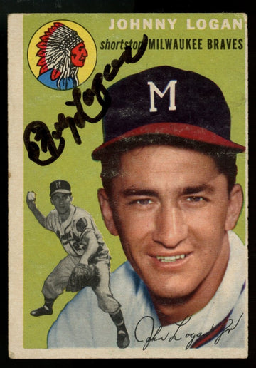 1954 Topps Johnny Logan #122 Signed Autographed Card JSA