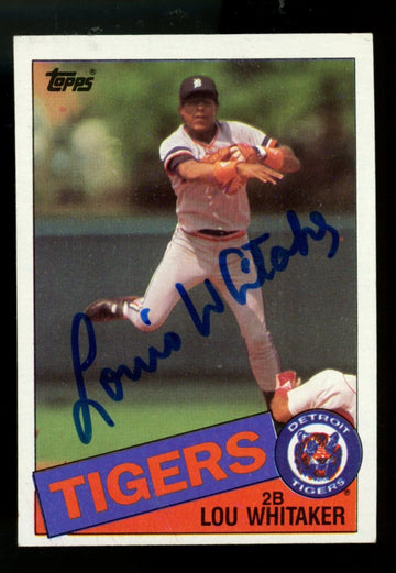 1985 Topps Lou Whitaker #480 Signed Autographed Card JSA