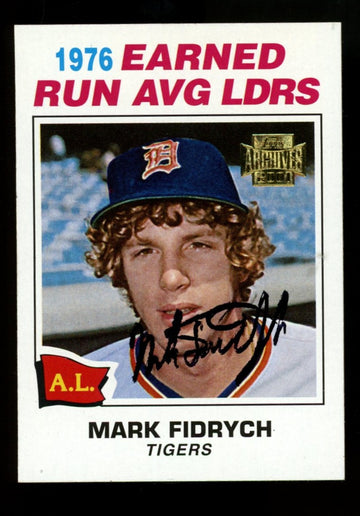 2001 Topps Archive Mark Fidrych 1976 Reprint #7 Signed Autographed Card JSA