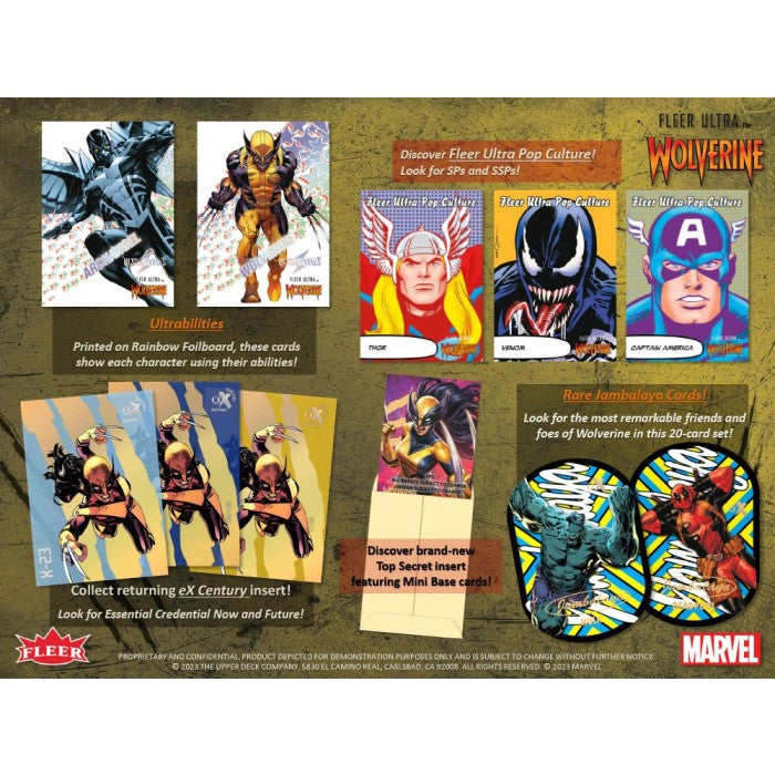 2024 Upper Deck Marvel Fleer Ultra Wolverine Hobby Box