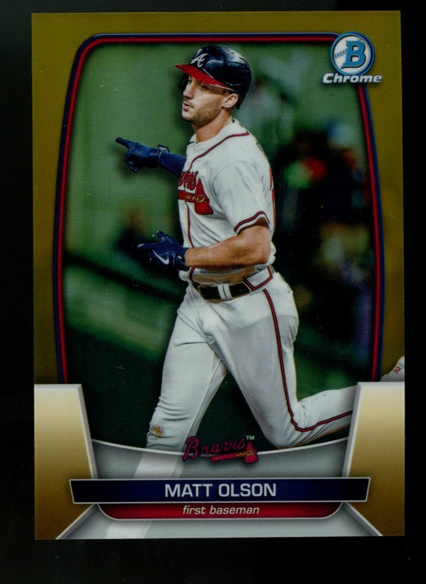 2023 Bowman Chrome Matt Olson True Gold Refractor /50 #84