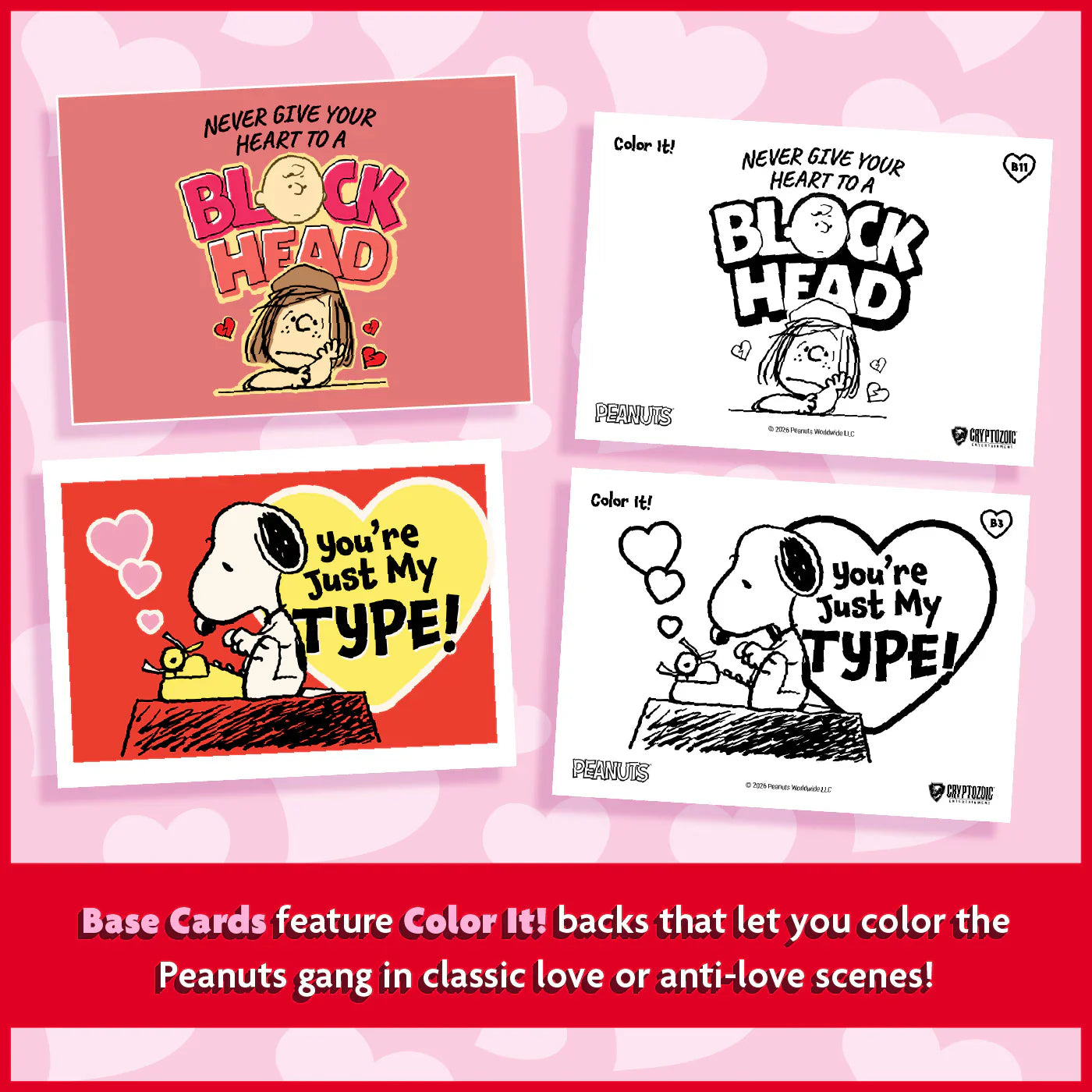 2026 Cryptozoic Peanuts Playpaks Series 3 Love Me, Love Me Not Gravity Feed Box