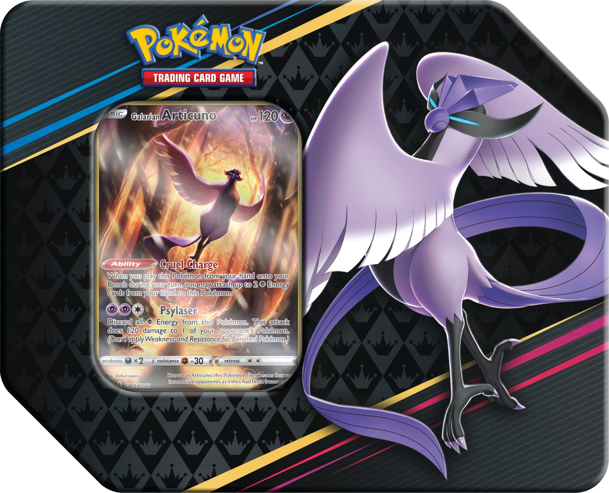 Pokemon: Crown Zenith Galar Bird Tin - Galarian Articuno