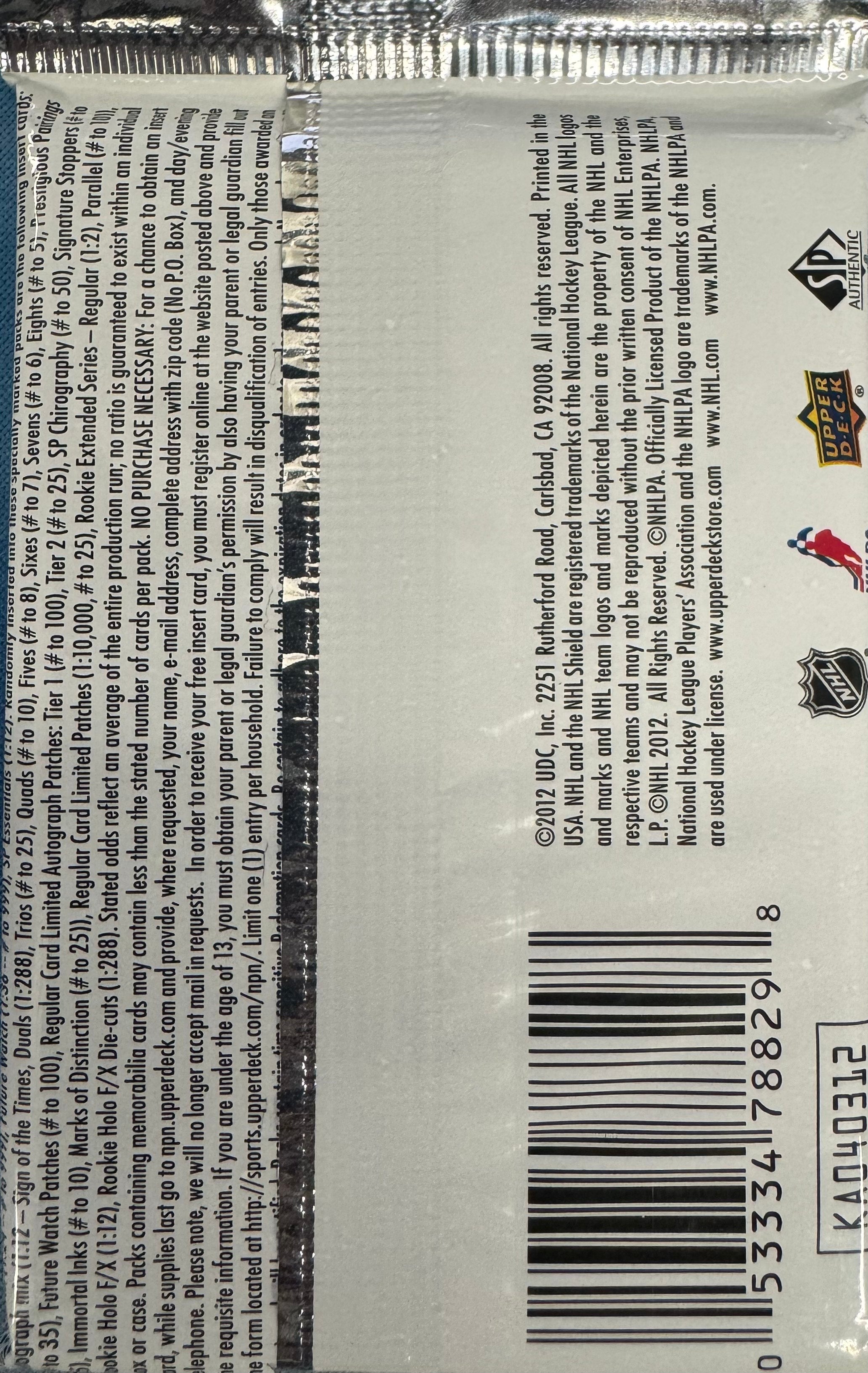 2011/12 Upper Deck SP Authentic Hockey Hobby Pack