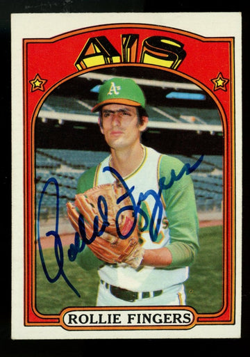 1972 Topps Rollie Fingers #241 Signed Autographed Card JSA