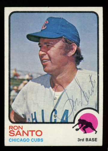 1973 Topps Ron Santo #115 Signed Autographed Card JSA "A"
