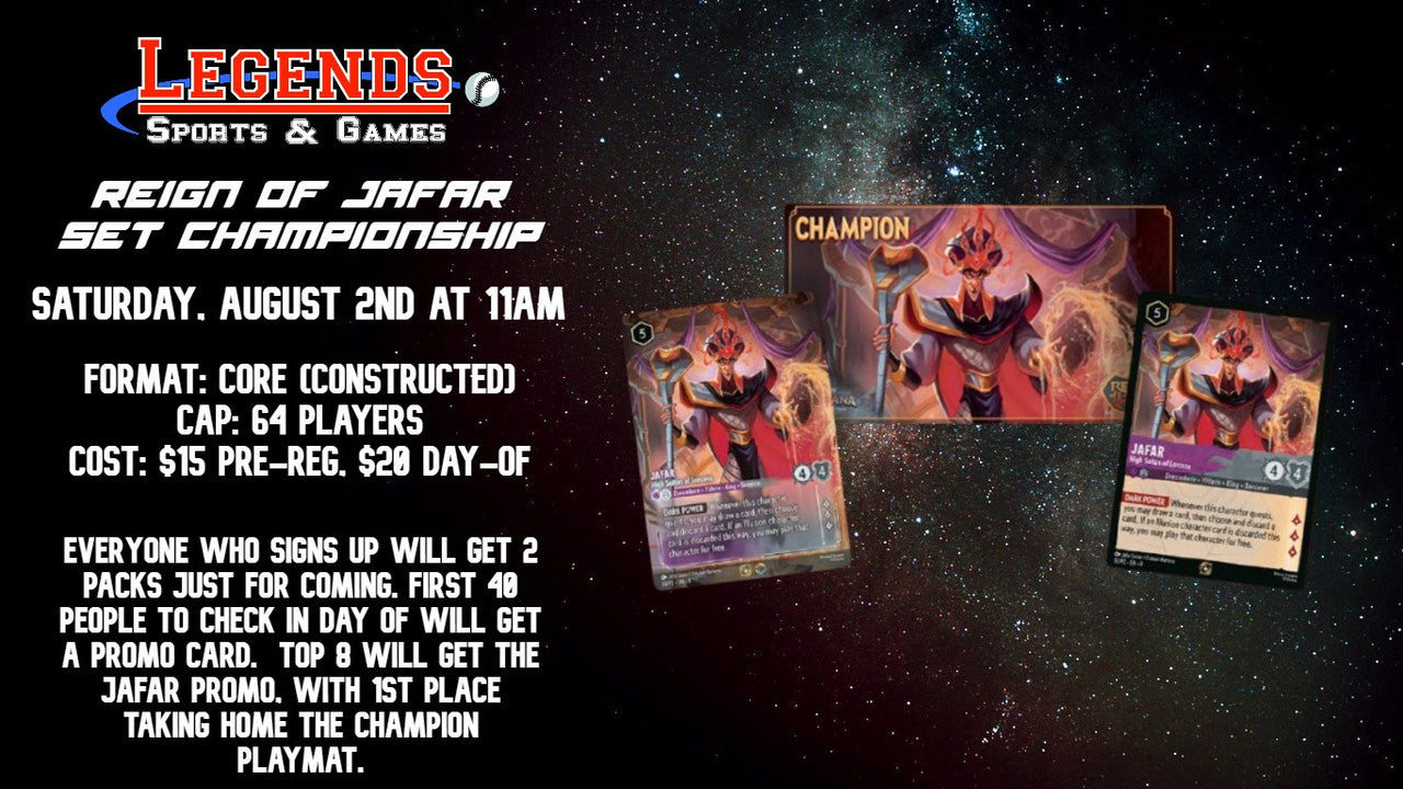 Lorcana: Reign of Jafar Set Championship - Saturday, August 2nd, 2025 @ 11am