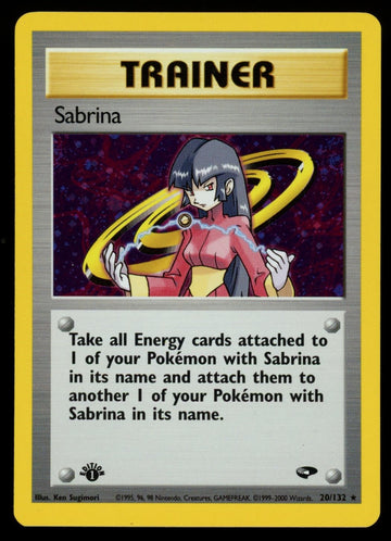 Pokemon Sabrina Gym Challenge 1st Edition Holo #20/132 LP