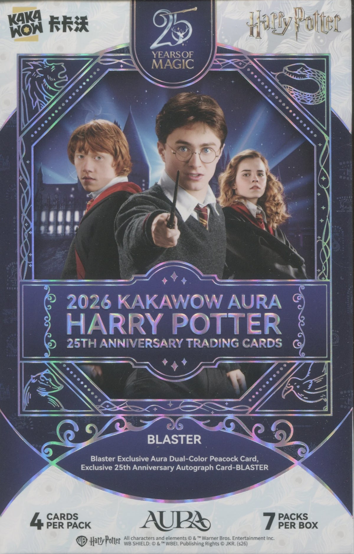 2026 Kakawow Aura Harry Potter 25th Anniversary Blaster Box