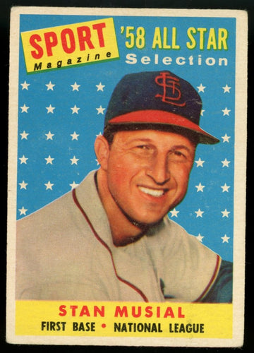1958 Topps Stan Musial All Star #476 VG/EX (Wrinkles)