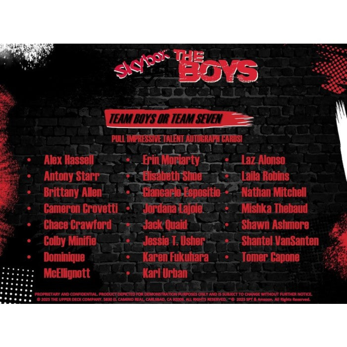 2025 Upper Deck The Boys Season 1 & 2 Hobby Box