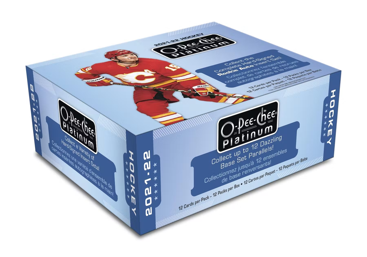 2021/22 Upper Deck O-Pee-Chee Platinum Hockey Hobby 8-Box Case