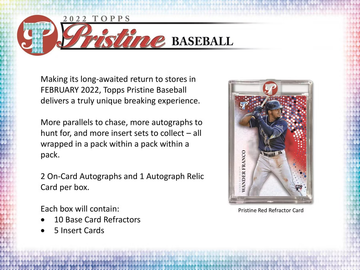 2022 Topps Pristine Baseball Hobby Box