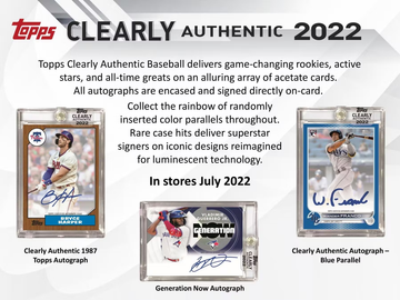2022 Topps Clearly Authentic Baseball Hobby 20-Box Case
