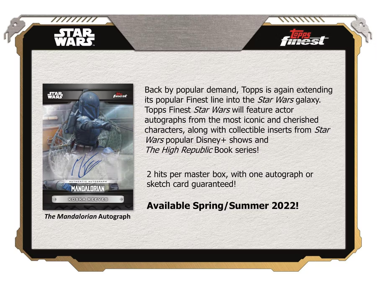 2022 Topps Finest Star Wars Hobby Box