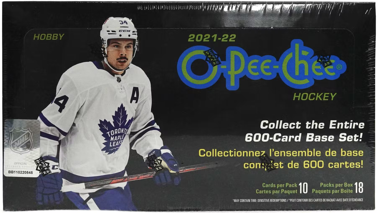 2021/22 Upper Deck O-Pee-Chee Hockey Hobby Box