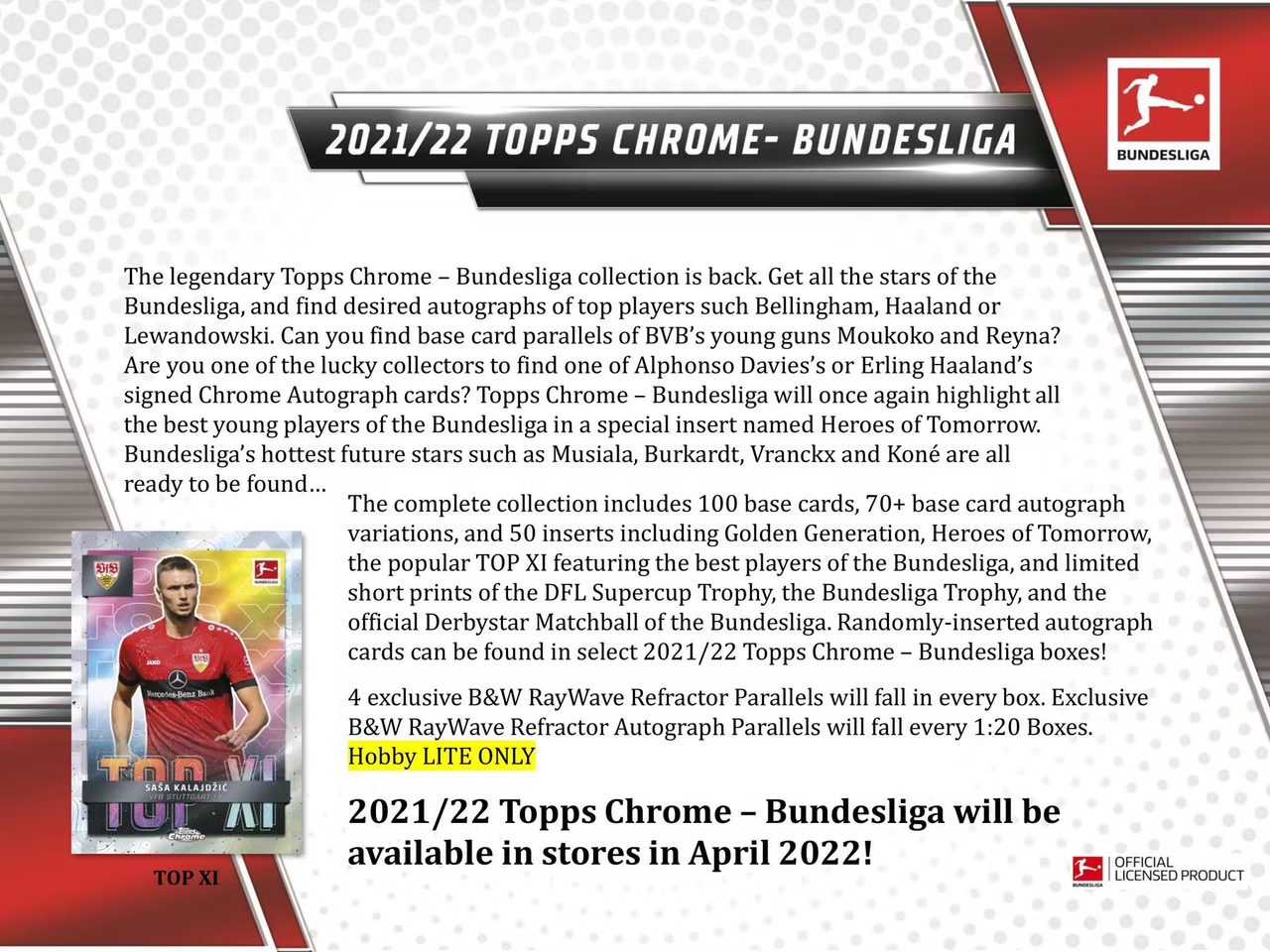 2021/22 Topps Chrome Bundesliga Soccer Lite Box