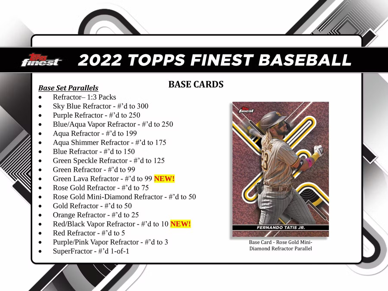 2022 Topps Finest Baseball Hobby 8-Box Case