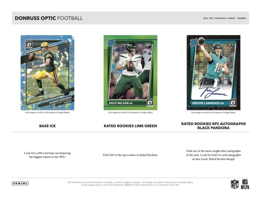 2021 Panini Donruss Optic Football Hobby 12-Box Case