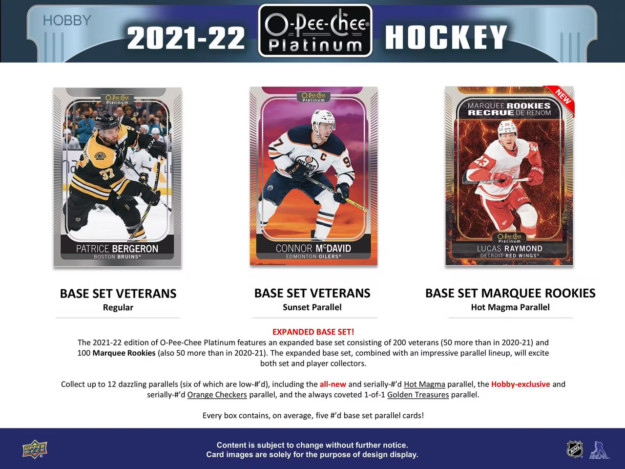 2021/22 Upper Deck O-Pee-Chee Platinum Hockey Hobby 8-Box Case
