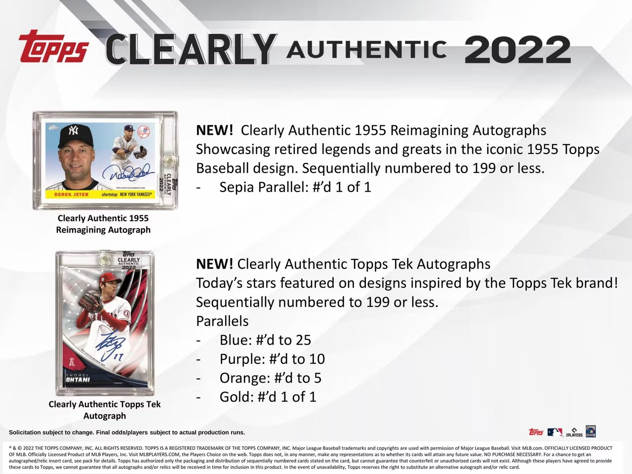 2022 Topps Clearly Authentic Baseball Hobby Box