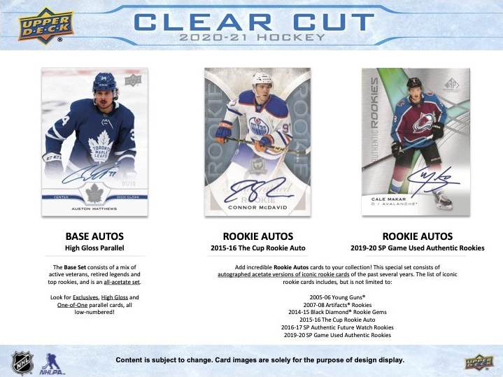 2020/21 Upper Deck Clear Cut Hockey Hobby Box