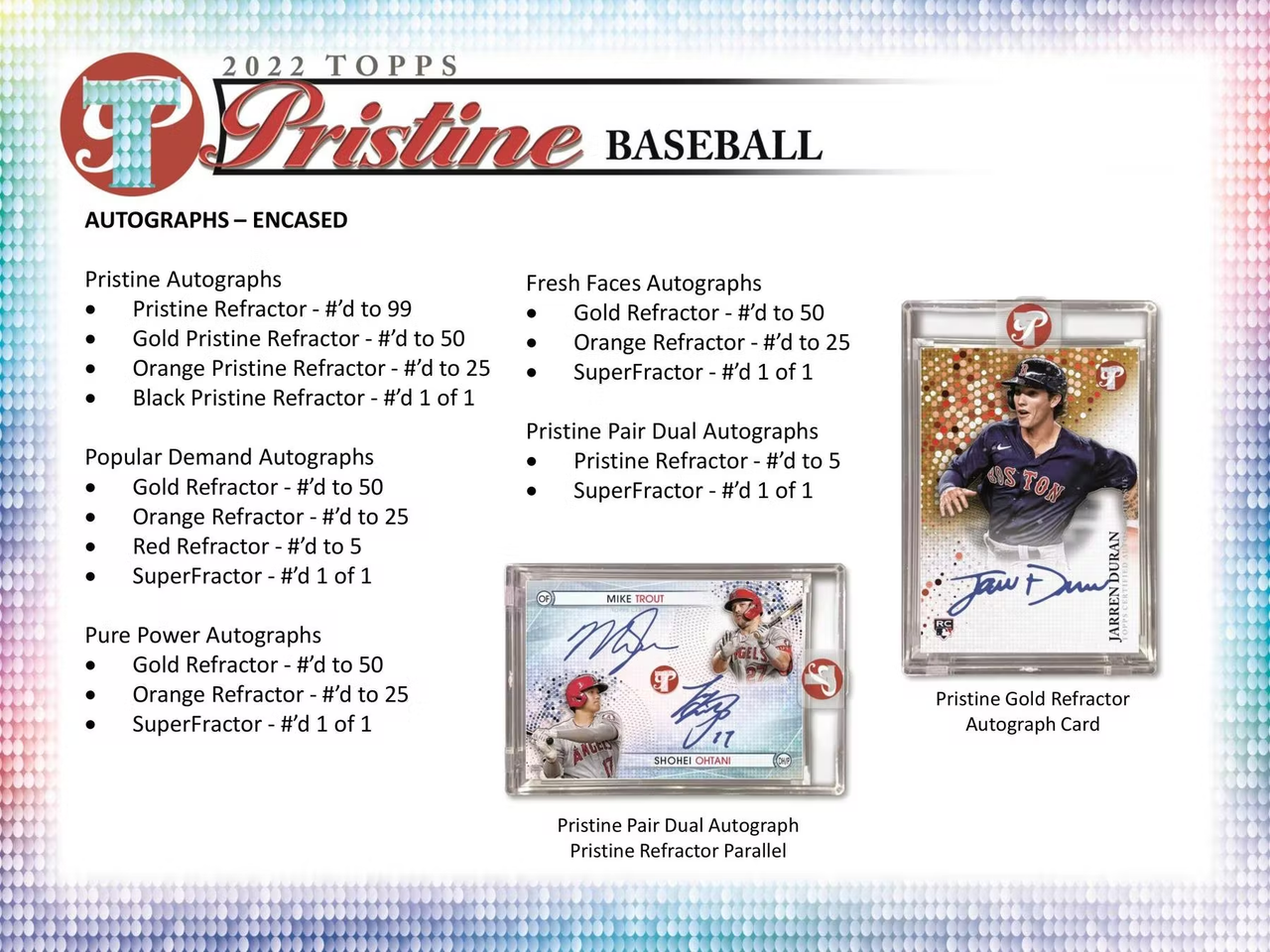2022 Topps Pristine Baseball Hobby 8-Box Case