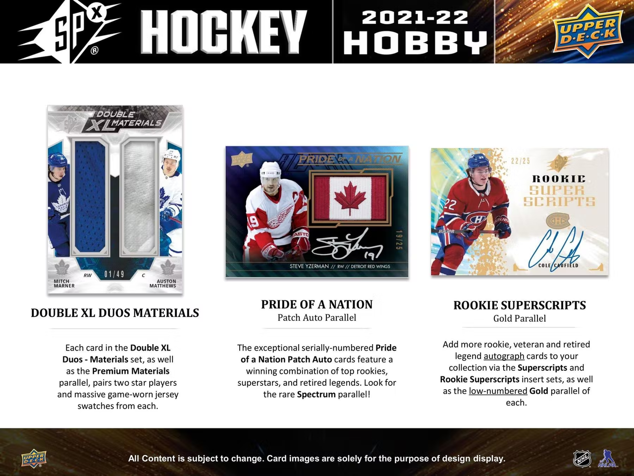 2021/22 Upper Deck SPx Hockey Hobby Box