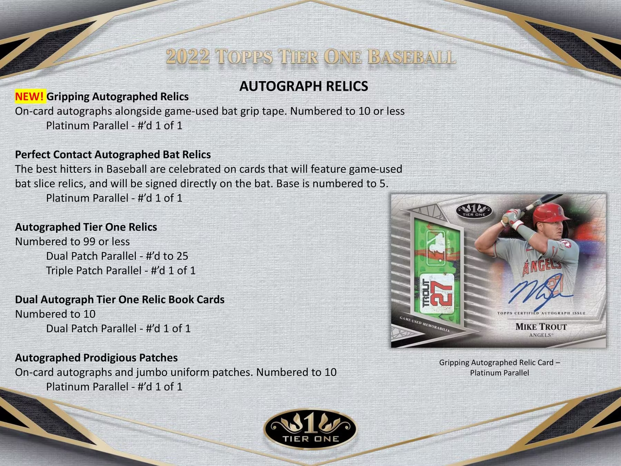 2022 Topps Tier One Baseball Hobby 12-Box Case