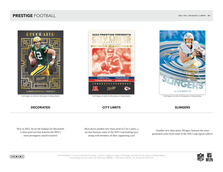 2022 Panini Prestige Football H2 Box