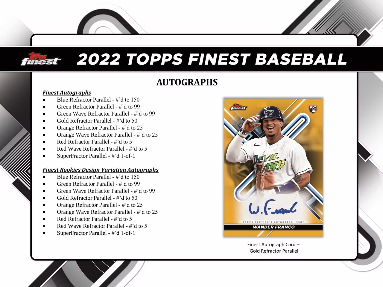 2022 Topps Finest Baseball Hobby 8-Box Case