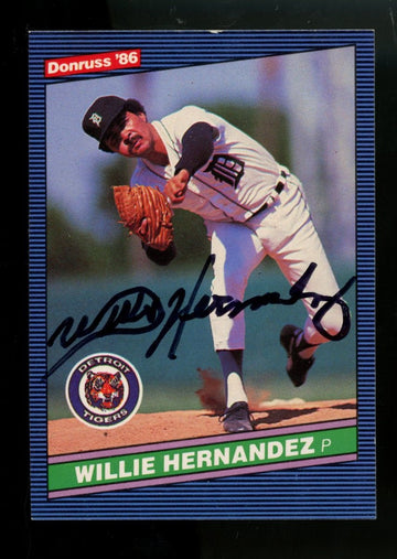 1986 Donruss Willie Hernandez #227 Signed Autographed Card JSA
