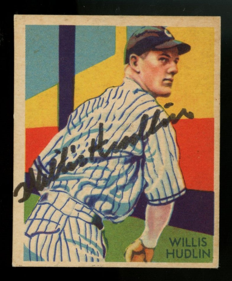 1935 National Chicle Willis Hudlin #79 Signed Autographed Card JSA