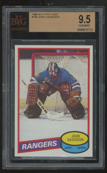 1980-81 O-Pee-Chee John Davidson #190 BVG 9.5