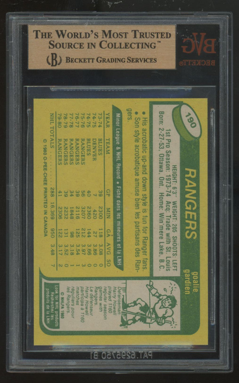 1980-81 O-Pee-Chee John Davidson #190 BVG 9.5