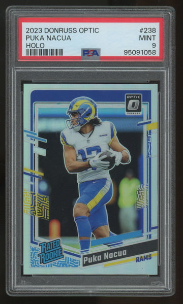 2023 Panini Donruss Optic Puka Nacua RC Rated Rookie Holo #238 PSA 9