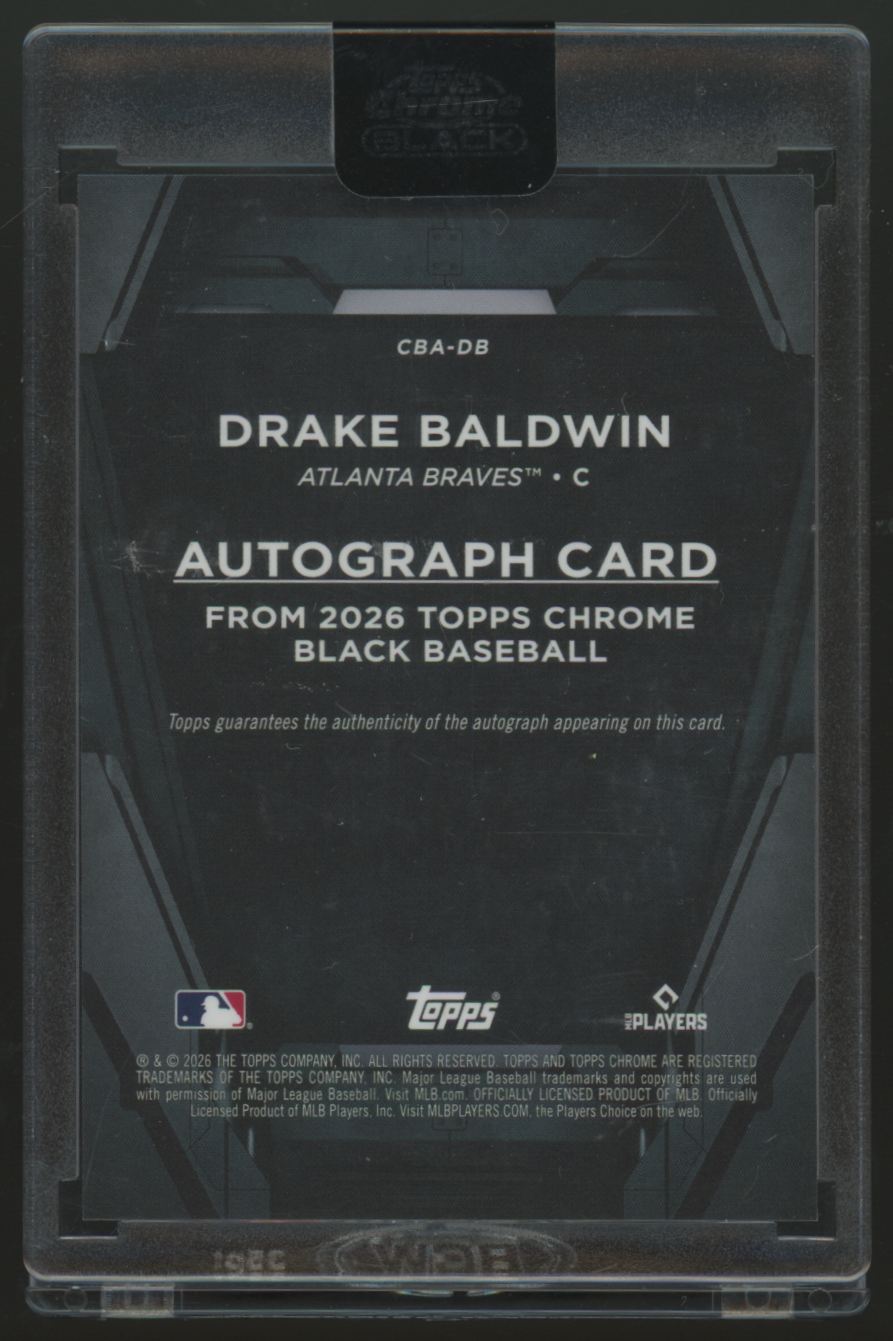 2026 Topps Chrome Black Drake Baldwin Auto #CBA-DB