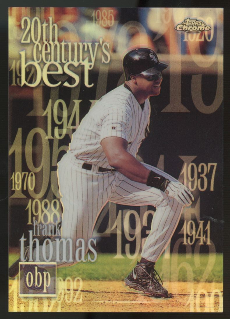 2000 Topps Chrome Frank Thomas 20th Centuries Best Refractor #470