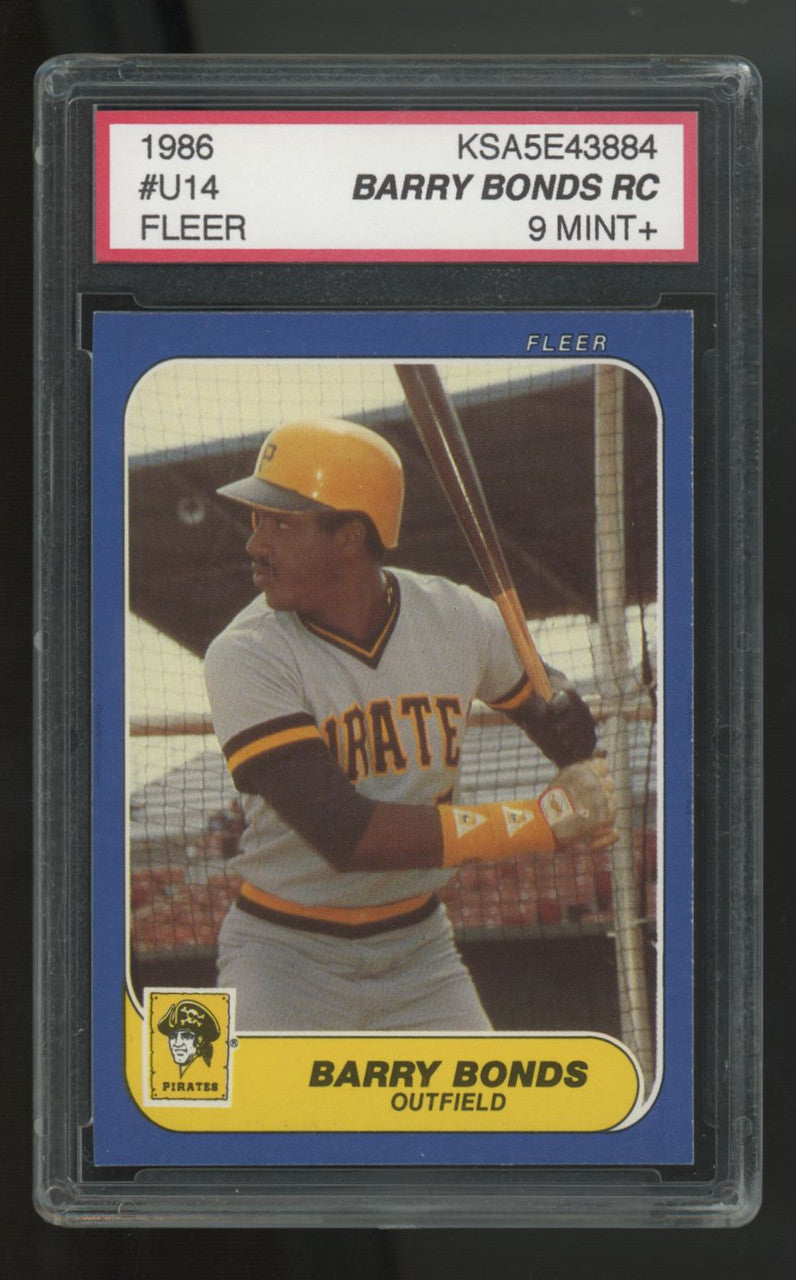 1986 Fleer Update Barry Bonds RC #U-14 KSA 9
