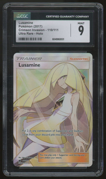 2017 Pokemon Lusamine Crimson Invasion Ultra Rare Holo #110 CGC 9
