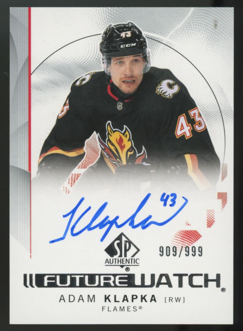 2024-25 Upper Deck SP Authentic Adam Klapka RC Future Watch Auto /999 #112