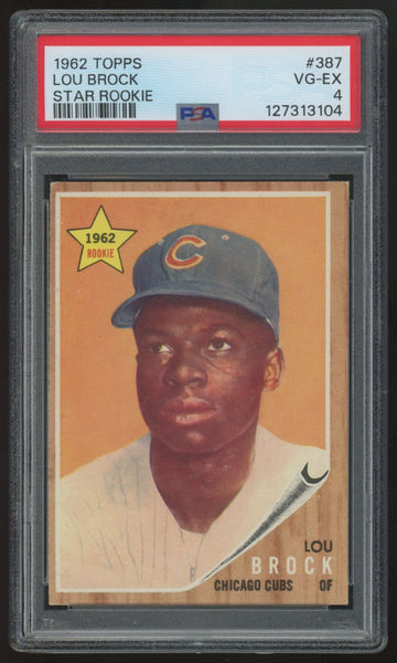 1962 Topps Lou Brock RC #387 PSA 4 *104